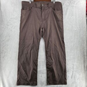 Prana Brion Stretch Pants Mens 40x30 Brown Causal Hiking Pants